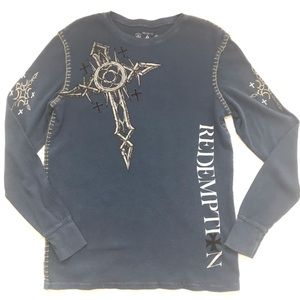 Affliction redemption long sleeve thermal shirt M